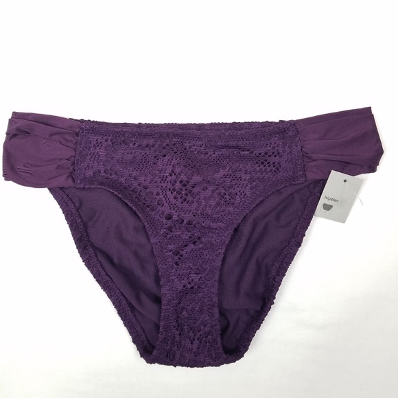 Mossimo Crochet Tabside Hipster Bikini Bottom Med - Picture 2 of 5